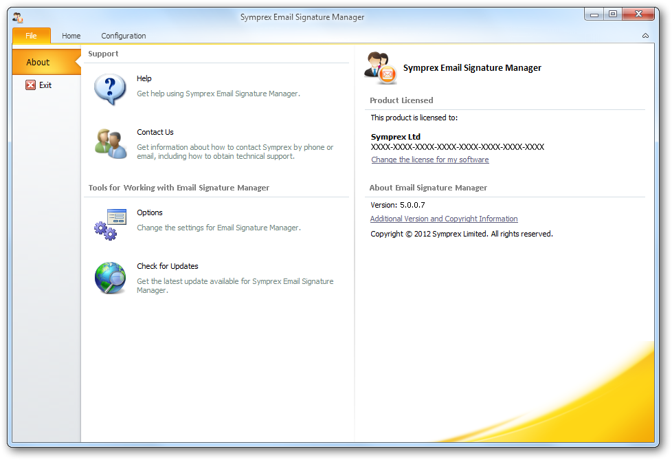 Main Application Window - File Page