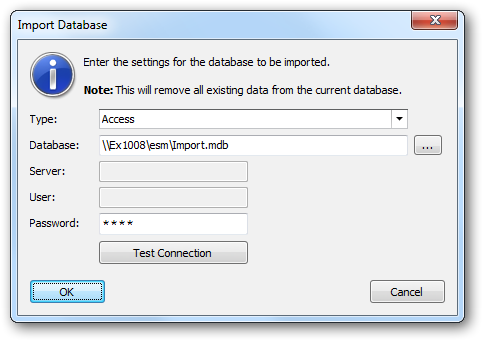 Import Database Dialog