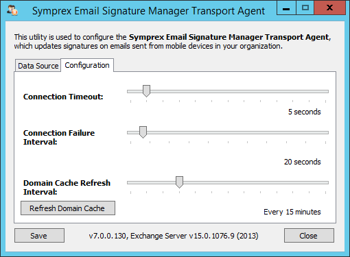 Configuration Utility - Configuration Page