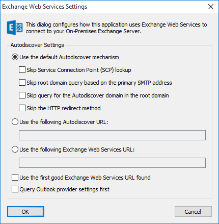 On-Premises Settings Dialog