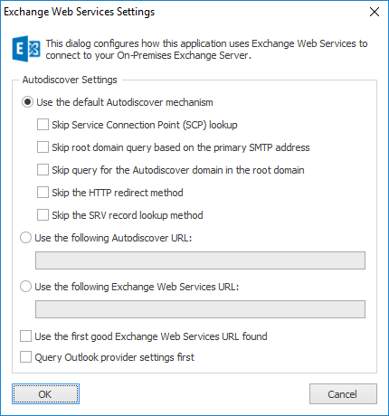 On-Premises Settings Dialog