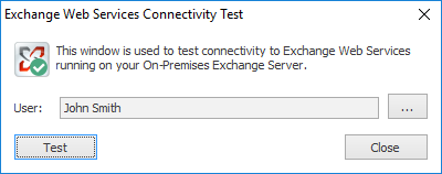 On-Premises Connectivity Test Dialog