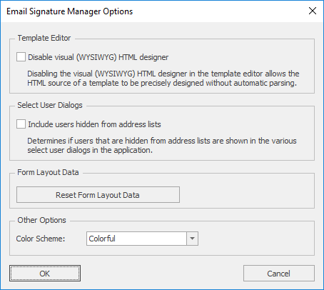 Options Dialog