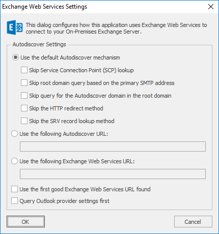 On-Premises Settings Dialog