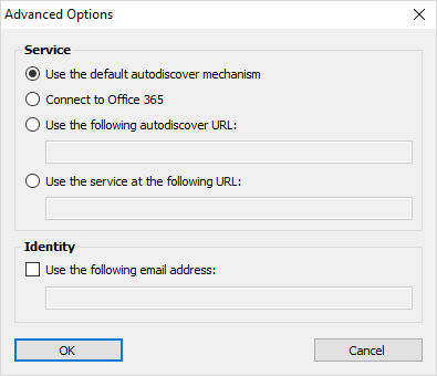 Agent Advanced Options Dialog