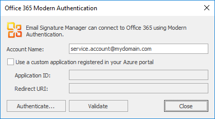 Office 365 Modern Authentication