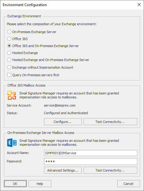 Environment Configuration