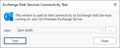 EWS Connectivity Test Dialog