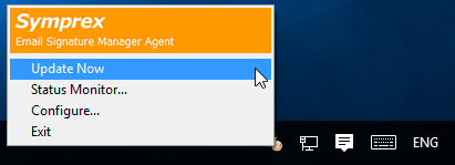 Agent Taskbar - Context Menu